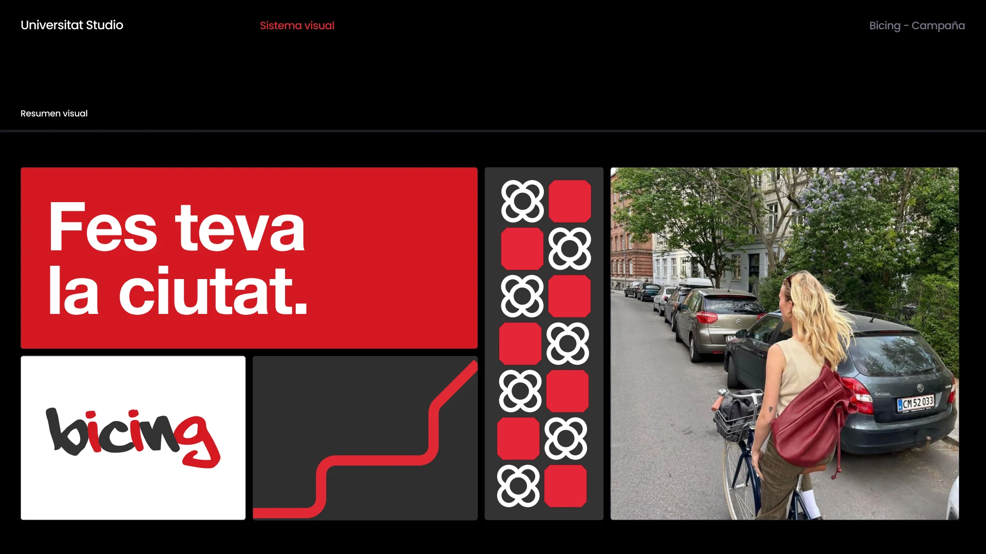 Campaign summary board showing the claim, a modular grid, red routes and reference photographs